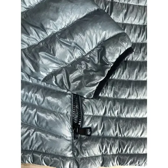 Calvin Klein Packable Down Jacket Womens 3XL Gray Duck Full Zip Pockets Quilted - Picture 4 of 8